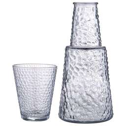 AGNESS ГРАФИН С КРЫШКОЙ-СТАКАНОМ "GREY" 800 МЛ 889-167