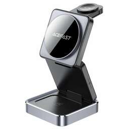 ACEFAST Настольный держатель с беспроводной зарядкой 3-в-1 E20 Desktop 3-In-1 Wireless Charging Holder. Цвет: черный
