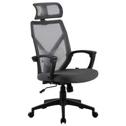 CACTUS Кресло CS-MC414-GY, на колесиках, сетка/ткань, серый