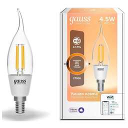 GAUSS Умная лампа IoT Smart Home E14 4.5Вт 495lm Wi-Fi (упак.:1шт) (1260112)