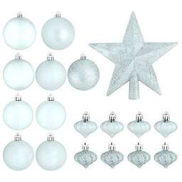 ВОЛШЕБНАЯ СТРАНА Набор Шары + звезда SYCB17-520, 18 шт/набор 8 см, 7 см, 6 см, 4 см, звезда 21 см (003375)