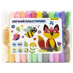 SILWERHOF Пластилин Веселые друзья LC36OP-540st 36 цветов, 15грамм, пакет