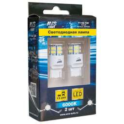 AVS T115A T20/белый/(W3*16d) 54SMD 3014, 1 contact, коробка 2 шт