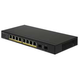 ZYXEL Коммутатор GS1100-10HP-EU0102F 8x1Гбит/с 2SFP 8PoE+ 130W неуправляемый