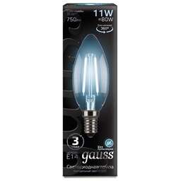 GAUSS Лампа филам. Filament 11Вт цок.:E14 свеча 220B 4100K св.свеч.бел.нейт. С35 (упак.:1шт) (103801211)