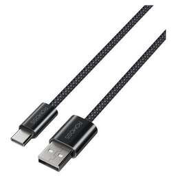ROMOSS Кабель CB3038, USB Type-C (m) - USB (m), 1.2м, MFI, в оплетке, 3A, черный [6958377525951]