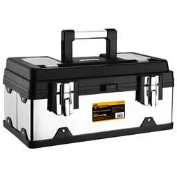 DEKO Ящик для инструментов Tool box 18M 18л 1отд. 2карм. серебристый/черный (085-3002)