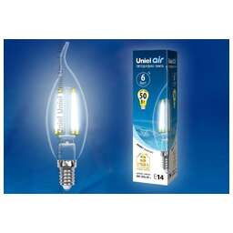 UNIEL (UL-00002229) LED-CW35-6W/NW/E14/CL GLA01TR