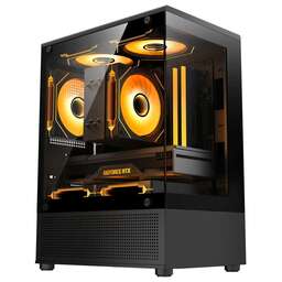 ACCORD Корпус ACC-UE2B TG OFFICE PRO черный без БП mATX 1xUSB3.0 audio