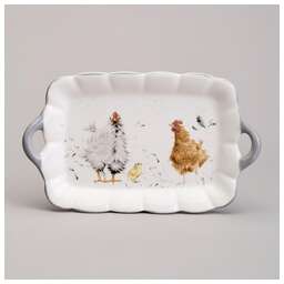LEFARD БЛЮДО "FUNNY HENS" 23,5*14*2,5 СМ (КОР=36ШТ.) 358-2291