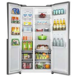 HAIER Холодильник двухкамерный HRF-523DS6RU Side by Side, инверторный серебристый