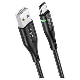 HOCO Кабель U93 Shadow Type-C, USB Type-C (m) - USB (m), 1.2м, 3A, черный