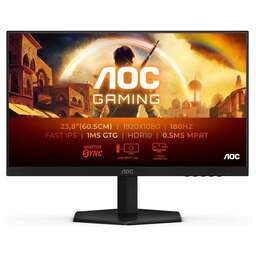 AOC Монитор 23.6" 24G42E черный VA LED 16:9 HDMI матовая 300cd 178гр/178гр 1920x1080 180Hz DP FHD 3кг