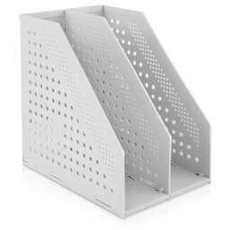 DELI Лоток вертикальный 78999GREY 78999Gray 2отд. складной 168х255х243мм серый пластик