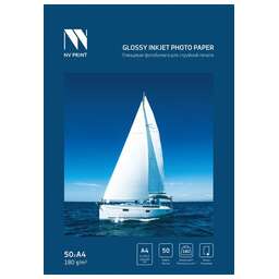 NV PRINT Глянцевая фотобумага для струйной печати 180 г/м2 A4 50 листов