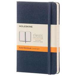 MOLESKINE Блокнот CLASSIC, 192стр, в линейку, твердая обложка, синий сапфир [mm710b20]