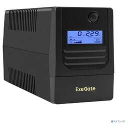 EXEGATE EX299502RUS ИБП Smart LB-850.LCD.AVR.2SH (850VA/510W, LCD, AVR, 2*Schuko, батарея 12V 9Ah, Black)