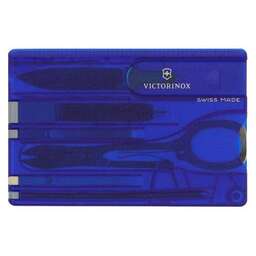 VICTORINOX Швейцарская карта SwissCard Classic, синий полупрозрачный, коробка подарочная [0.7122.t2]