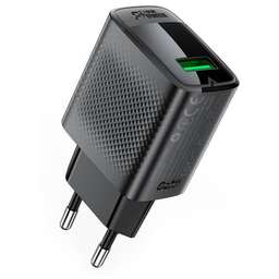 ACEFAST Сетевое зарядное устройство A90 QC18W GaN single USB-A charger (EU). Цвет: чёрный