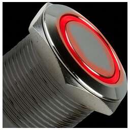 REXANT (36-3440) КНОПКА АНТИВАНДАЛЬНАЯ O19 250В ФИКС (5С) ON-OFF/OFF-ON ПОДСВ/КРАСНАЯ