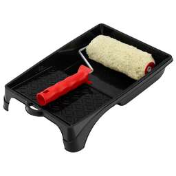 MATRIX Набор, валик для фасадных работ синтетический, 180 мм, ворс 18 мм, D 36 мм, РАС, кювета 260 х 320 мм 84406