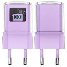 ACEFAST Зарядное устройство с одним портом USB-C A53 Sparkling Series Pd30W Gan USB-C Charger (EU). Цвет: синевато-фиолетовый