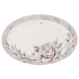 LEFARD 415-2126 WHITE FLOWER СЕРОЕ овальное 36*24см