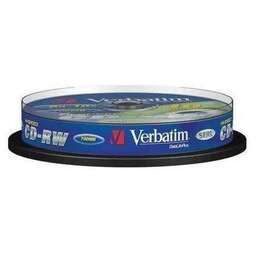 VERBATIM Оптический диск CD-RW 700МБ 12x, 10шт., cake box [43480]