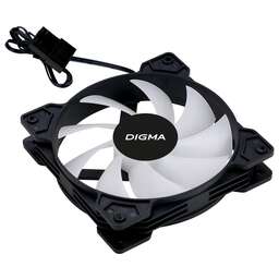 DIGMA Вентилятор для корпуса DFAN-FRGB1 RGB 120х120x25 черный 3-pin 4-pin (Molex) 23дБ Ret