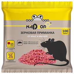NADZOR Зерновая приманка от мышей и крыс, 100г, NASA367