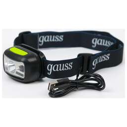 GAUSS Налобный фонарь GFL402, 3Вт [gf402]