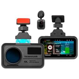 TRENDVISION Видеорегистратор с радар-детектором DriveCam Real 4K Signature LNA GPS ГЛОНАСС черный