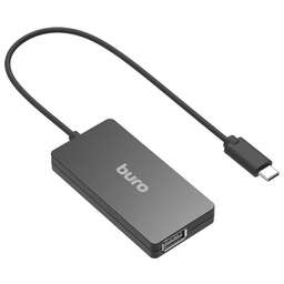 BURO Разветвитель USB-C BPH-C-1730 4порт. черный (BU-USBC-HUB-4U21)