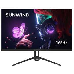 SUNWIND Монитор 27" SUN-M27BA107 черный IPS 16:9 HDMI матовая 300cd 178гр/178гр 1920x1080 165Hz G-Sync DP FHD 4.2кг