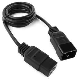 CABLEXPERT (10910) PC-189-C19, С19-C20, 3x1.5мм2, 16А, с заземлением, 1.5м, черный, пакет