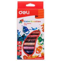 DELI Масляная пастель EC20100 Color Emotion шестигранные 12цв. картон.кор./европод
