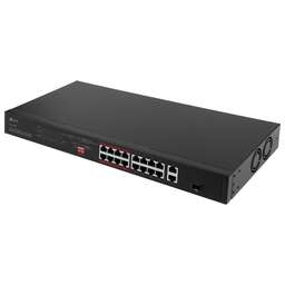 TP-LINK Коммутатор TL-SL1218P (L2) 16x100Мбит/с 1x1Гбит/с 1xКомбо(1000BASE-T/SFP) 16PoE+ 150W неуправляемый