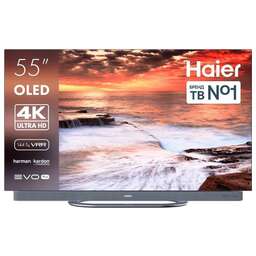 HAIER 55" Телевизор OLED S9 Ultra+ OLED, 4K Ultra HD, СМАРТ ТВ, Android TV, серый