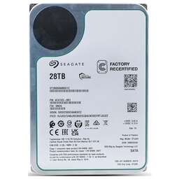 SEAGATE Жесткий диск Exos ST28000NM001C, Factory Recertified, 28ТБ, HDD, SATA III, 3.5"