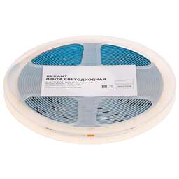 REXANT Лента светодиодная 24В, COB 14Вт/м, 512 LED/м, 4000К, 8мм, 5м, IP20