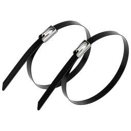 REXANT Стяжка кабельная стальная (304) с полимерным покрытием 200x4,6мм (50 шт/уп)