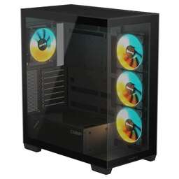 GIGABYTE Корпус GB-C500P ST черный без БП ATX 6x120mm 3x140mm 2xUSB3.0 audio bott PSU