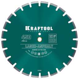 KRAFTOOL LASER-ASPHALT 450 мм (25.4/20 мм, 10х4.0 мм), алмазный диск (36687-450)