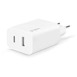 TTEC Сетевое зарядное устройство SmartCharger Duo USB-C+USB-A Travel Charger 2.4A. Цвет: белый