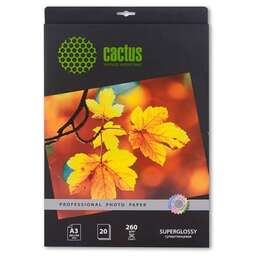 CACTUS Фотобумага Prof CS-HGA326020 A3/260г/м2/20л./белый глянцевое для струйной печати