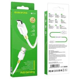 BOROFONE (6931474753137) BX59m USB 2.4A microUSB белый - 1,0m