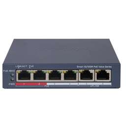 HIKVISION Коммутатор DS-3E1106P-EI/M (L2) 6x100Мбит/с 4PoE 45W управляемый