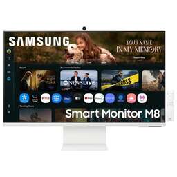 SAMSUNG Монитор 32" S32FM803UIXCI белый VA LED 16:9 HDMI M/M Cam матовая HAS 3000:1 400cd 178гр/178гр 3840x2160 60Hz 4K USB 7кг