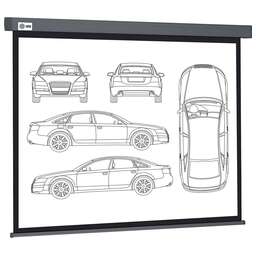 CACTUS Экран Wallscreen CS-PSW-168X299-SG, 299х168 см, 16:9, настенно-потолочный серый