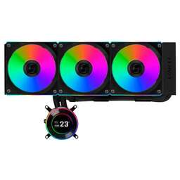 LIAN-LI Система водяного охлаждения HydroShift II LCD-C 360CL ARGB Soc-AM5/AM4/1700/1851 черный 4-pin 31dB Al+Cu LCD Ret (G89.GHS2LCD36RB.R0)